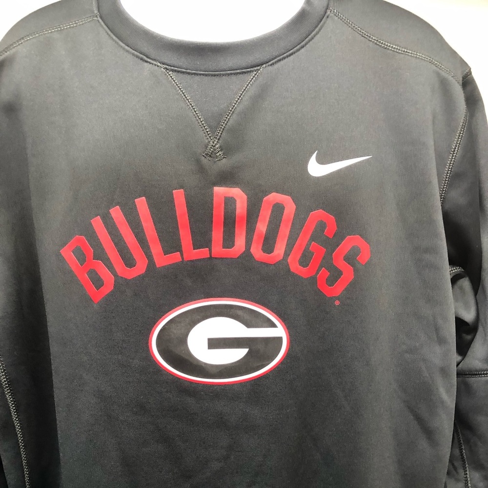 Nike Therma-Fit Gray Georgia Bulldogs UGA Crewneck Sweatshirt Men's XLarge